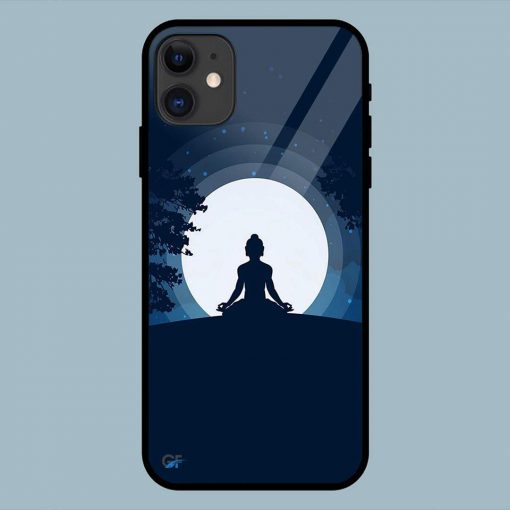 Artwork Buddha Blue iPhone 11 Glass Back Cover