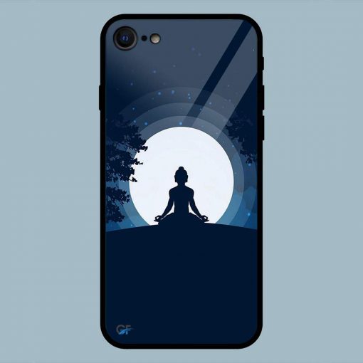 Artwork Buddha Blue iPhone 7 Glass Back Cover