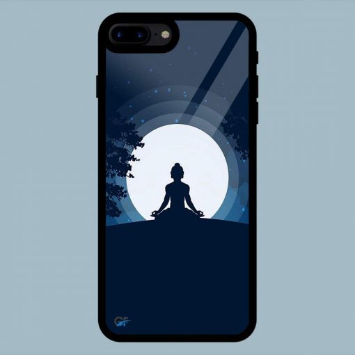 Artwork Buddha Blue iPhone 7 Plus / 8 Plus Glass Back Cover