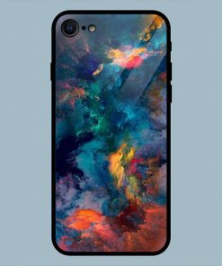 Artwork Paint Multicolor iPhone 7 Glass Back Cover