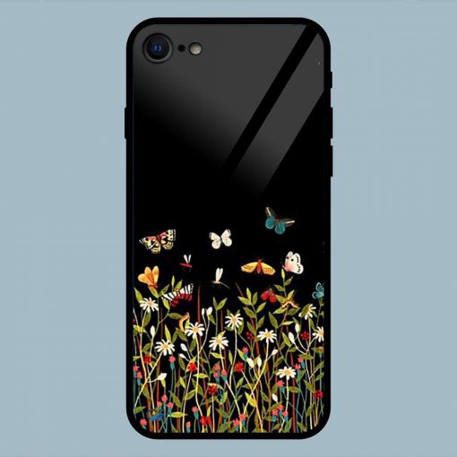 Beautiful Butterfly Multicolor iPhone 7 Glass Back Cover