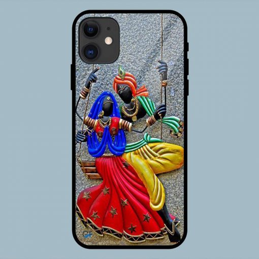 Beautiful Colorful Radha Krishna iPhone 11 Glass Back Cover