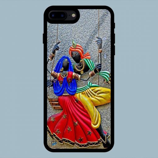 Beautiful Colorful Radha Krishna iPhone 7 Plus / 8 Plus Glass Back Cover