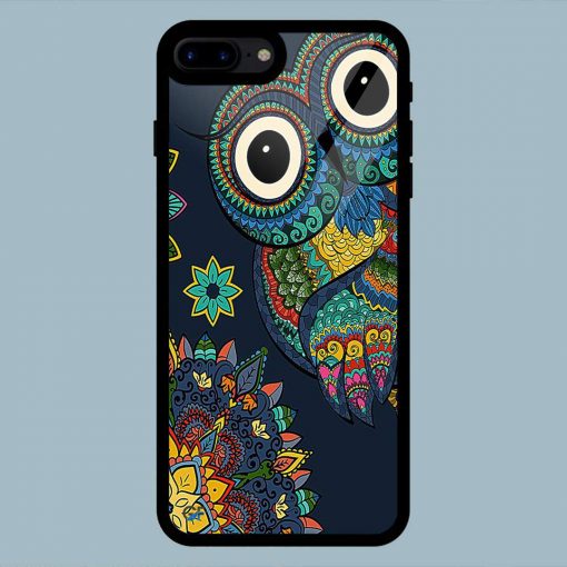 Beautiful Owl Multicolor iPhone 7 Plus / 8 Plus Glass Back Cover