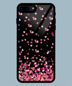 Beautiful Pink Hearts iPhone 7 Plus / 8 Plus Glass Back Cover