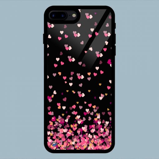 Beautiful Pink Hearts iPhone 7 Plus / 8 Plus Glass Back Cover
