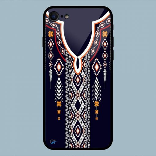 Beautiful Tribal Pattern iPhone 7 Glass Back Cover