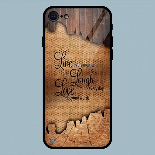 Beautiful Wooden Quotes iPhone 7 Glass Back Cover