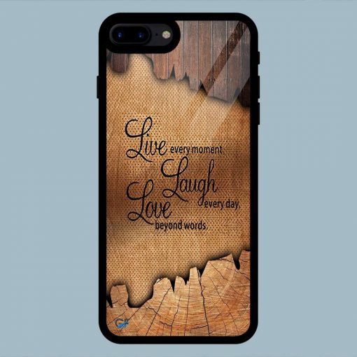 Beautiful Wooden Quotes iPhone 7 Plus / 8 Plus Glass Back Cover