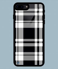 Black And White Check iPhone 7 Plus / 8 Plus Glass Back Cover
