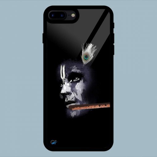 Black Krishna Art iPhone 7 Plus / 8 Plus Glass Back Cover