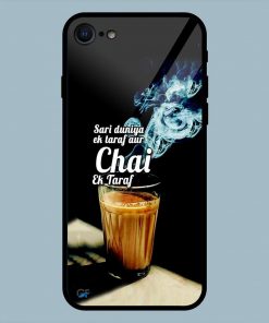 Chai Ek Taraf Quote iPhone 7 Glass Back Cover