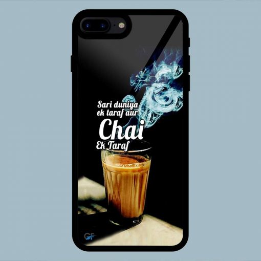 Chai Ek Taraf Quote iPhone 7 Plus / 8 Plus Glass Back Cover