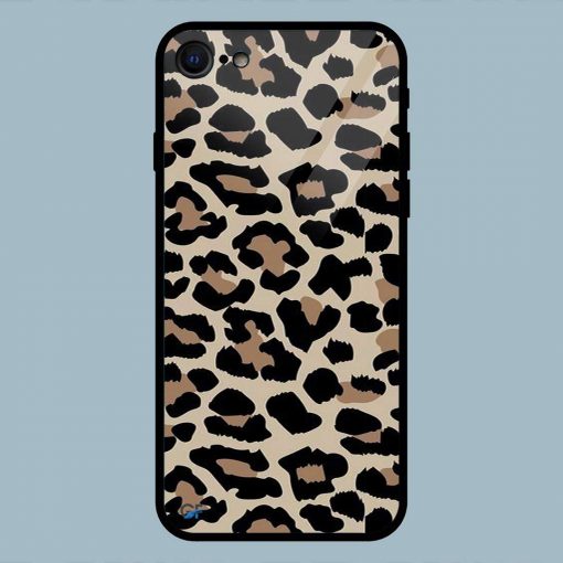 Cheetah Art Print iPhone 7 Glass Back Cover