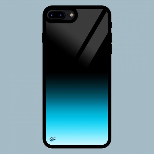 Color Gradient Balck And Blue iPhone 7 Plus / 8 Plus Glass Back Cover