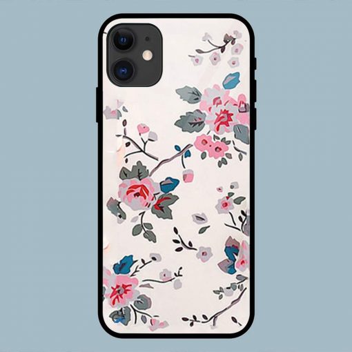 Cute Baby Pink Flower iPhone 11 Glass Back Cover