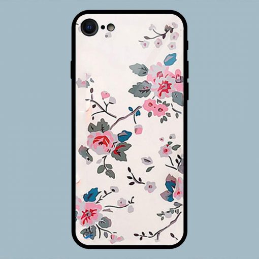 Cute Baby Pink Flower iPhone 7 Glass Back Cover