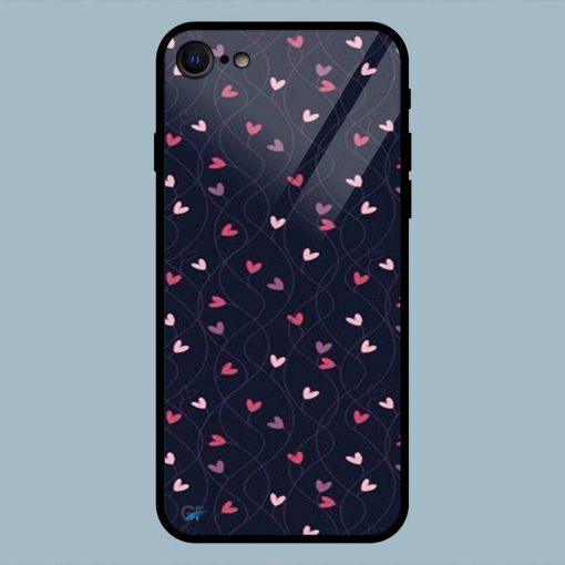 Flowers Hearts And Dots iPhone 7 Glass Back Cover