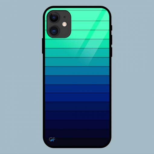 Funky Blue And Green Palette iPhone 11 Glass Back Cover