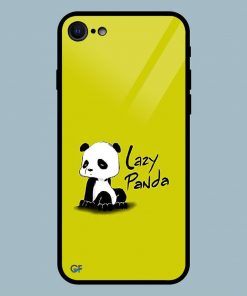 Funky Lazy Panda iPhone 7 Glass Back Cover