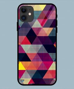 Geometric Abstract Texture iPhone 11 Glass Back Cover