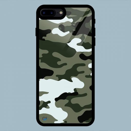 Green Camouflage iPhone 7 Plus / 8 Plus Glass Back Cover