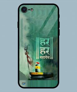 Har Har Mahadev Shivling iPhone 7 Glass Back Cover