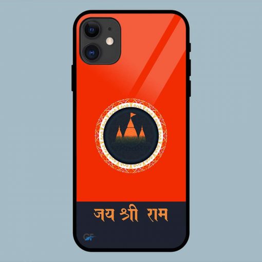 Jay Shree Ram Quote iPhone 11 Glass Back Cover