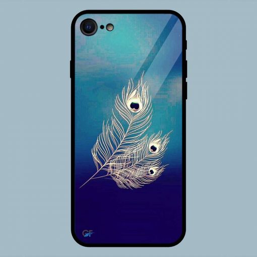Lord krishna Peacock father iPhone 7 Glass Back Cover