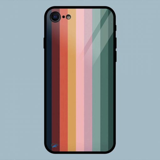 Multicolor Line Abstract iPhone 7 Glass Back Cover