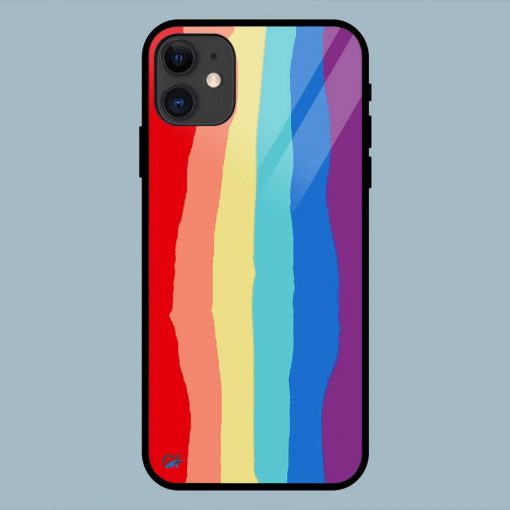 Multicolor Rainbow iPhone 11 Glass Back Cover