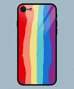 Multicolor Rainbow iPhone 7 Glass Back Cover