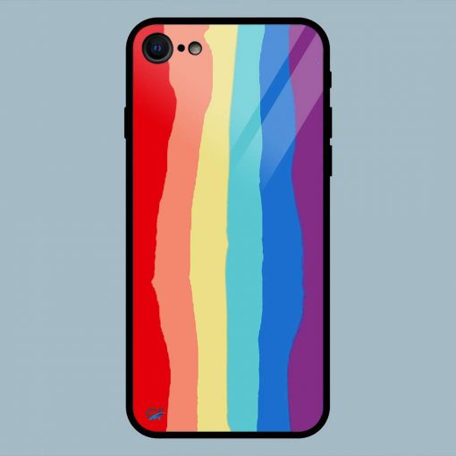 Multicolor Rainbow iPhone 7 Glass Back Cover