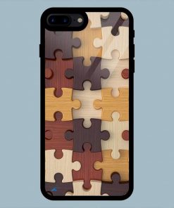 Pattern Puzzle Brown iPhone 7 Plus / 8 Plus Glass Back Cover