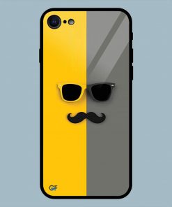 Sunglasses and Moustache iPhone 7 Glass Back Cover