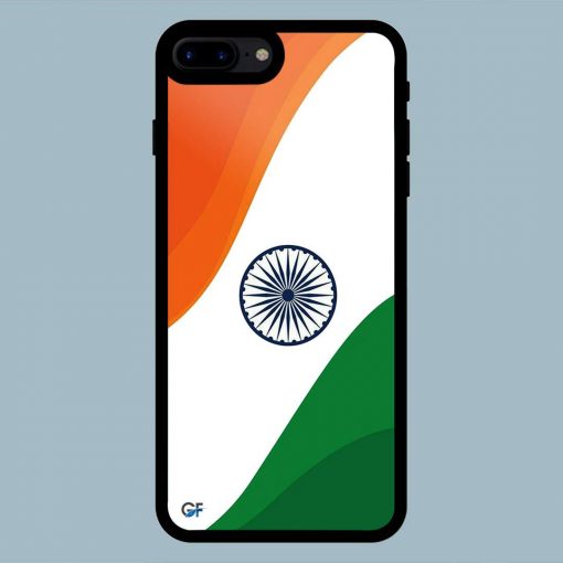 Vertical India Flag iPhone 7 Plus / 8 Plus Glass Back Cover