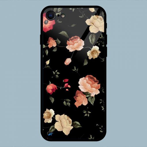 Vintage Flowers Art iPhone 7 Glass Back Cover